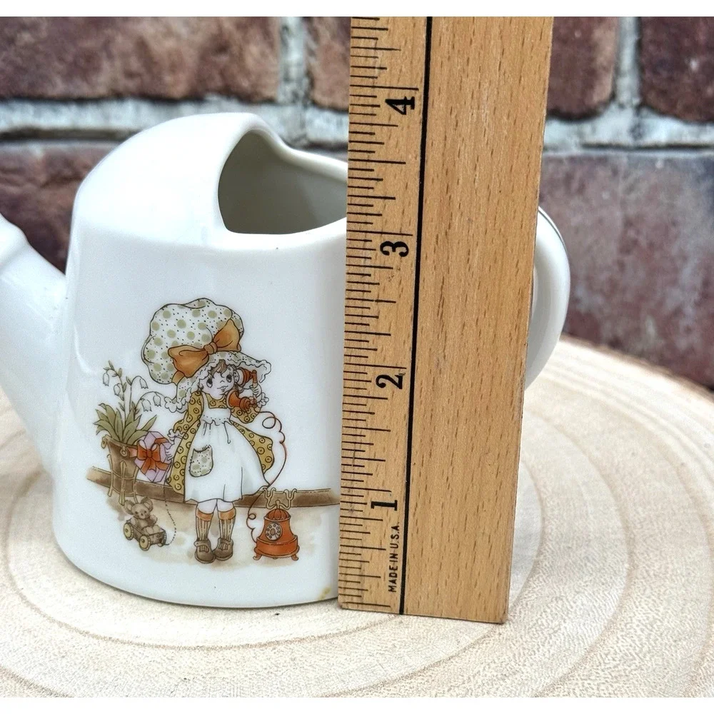 Vintage‎ Holly Hobbie Small Water Pitcher Watering Can Vase Planter Japan 1970s